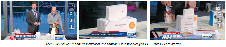 Tech Guru Steve Greenburg showcases the Lantronix xPrintServer (WFAA - Dallas / Fort Worth)