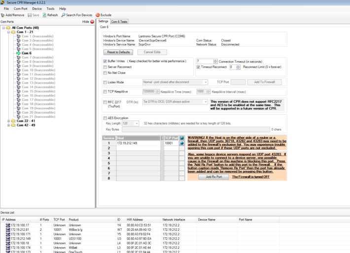 Secure Com Port Redirector Lantronix